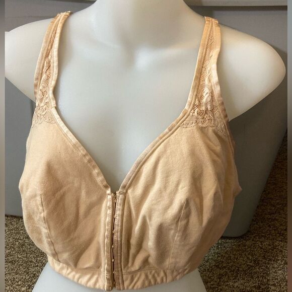 Comfortchoice Elegant Tan Lace Trim Bra Size 46C Plus - Picture 3 of 4